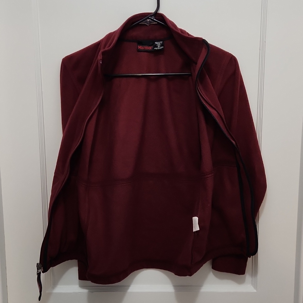 Marmot Women's Zip Front Fleece Maroon Jacket Size Small - Picture 7 of 8